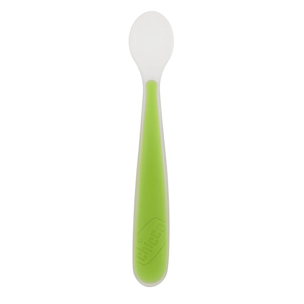 Cucchiaio morbido silicone 6m+ verde up Chicco