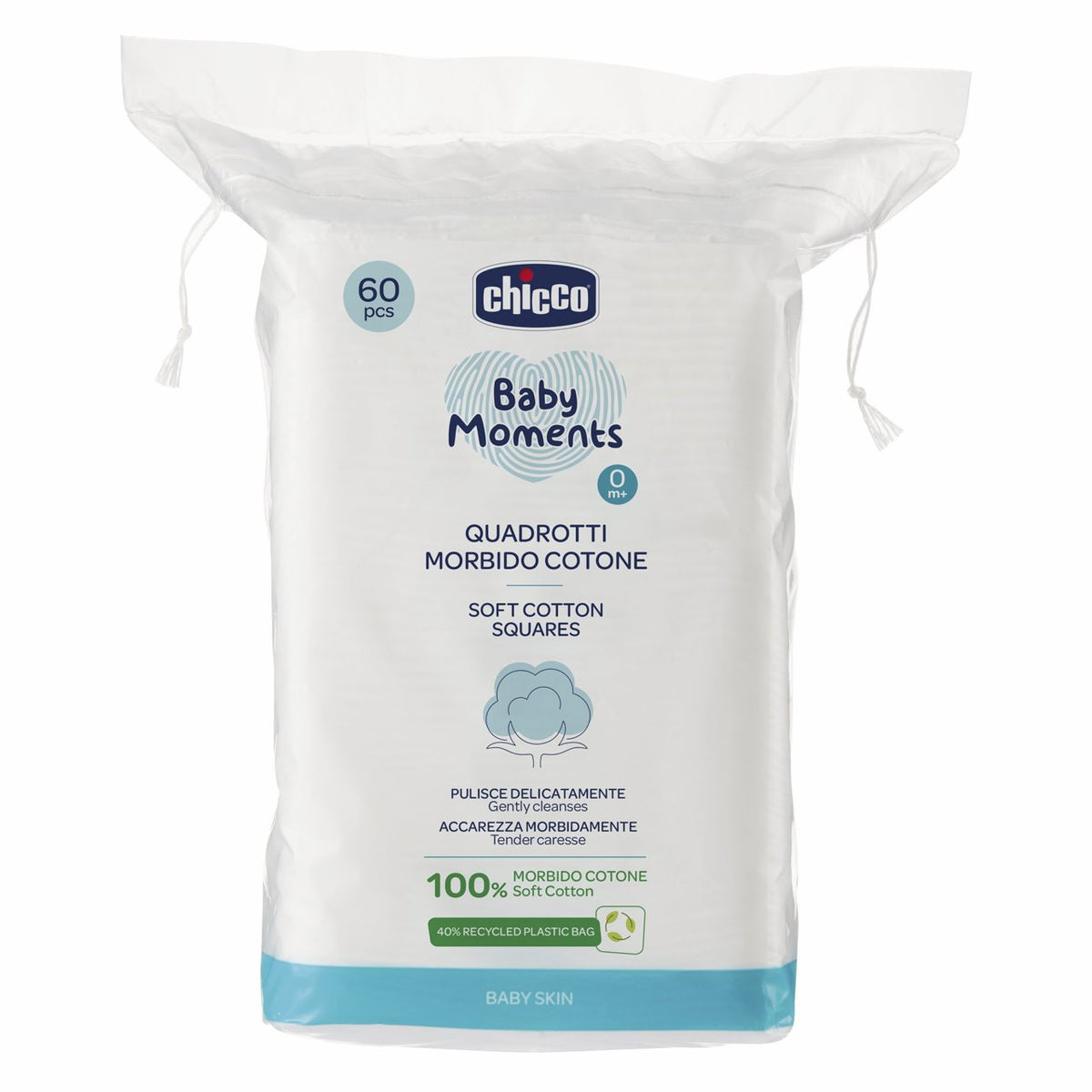 Quadrotti morbido cotone 60 pz – pz. 12 Chicco