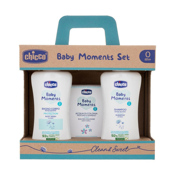 Baby moments set 1 bagnoschiuma shampoo colonia