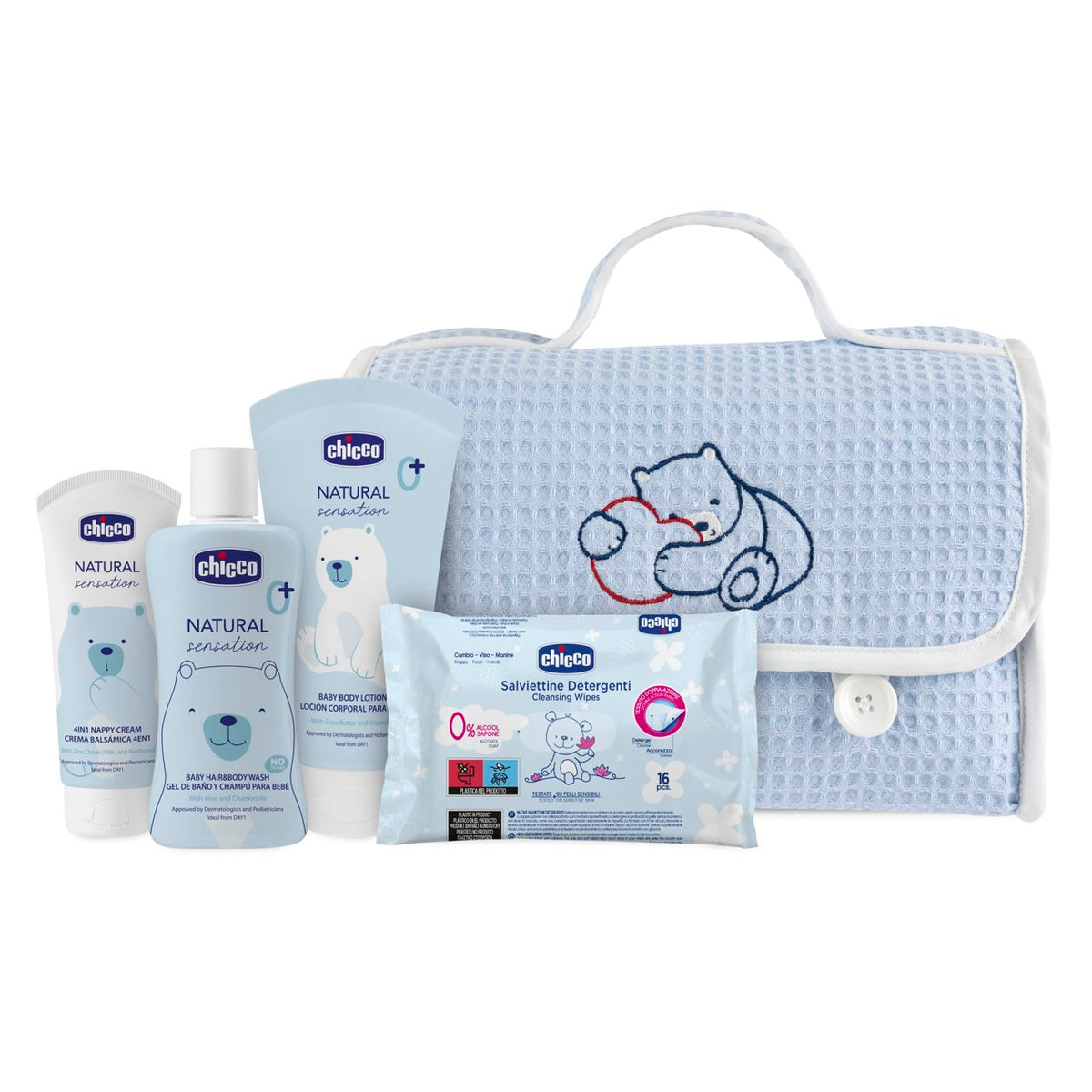 Beauty piquet natural sensation blu Chicco