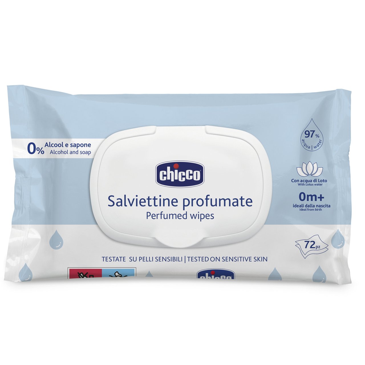 Nuove salviette 72pz con plaquette – pz. 12 Chicco