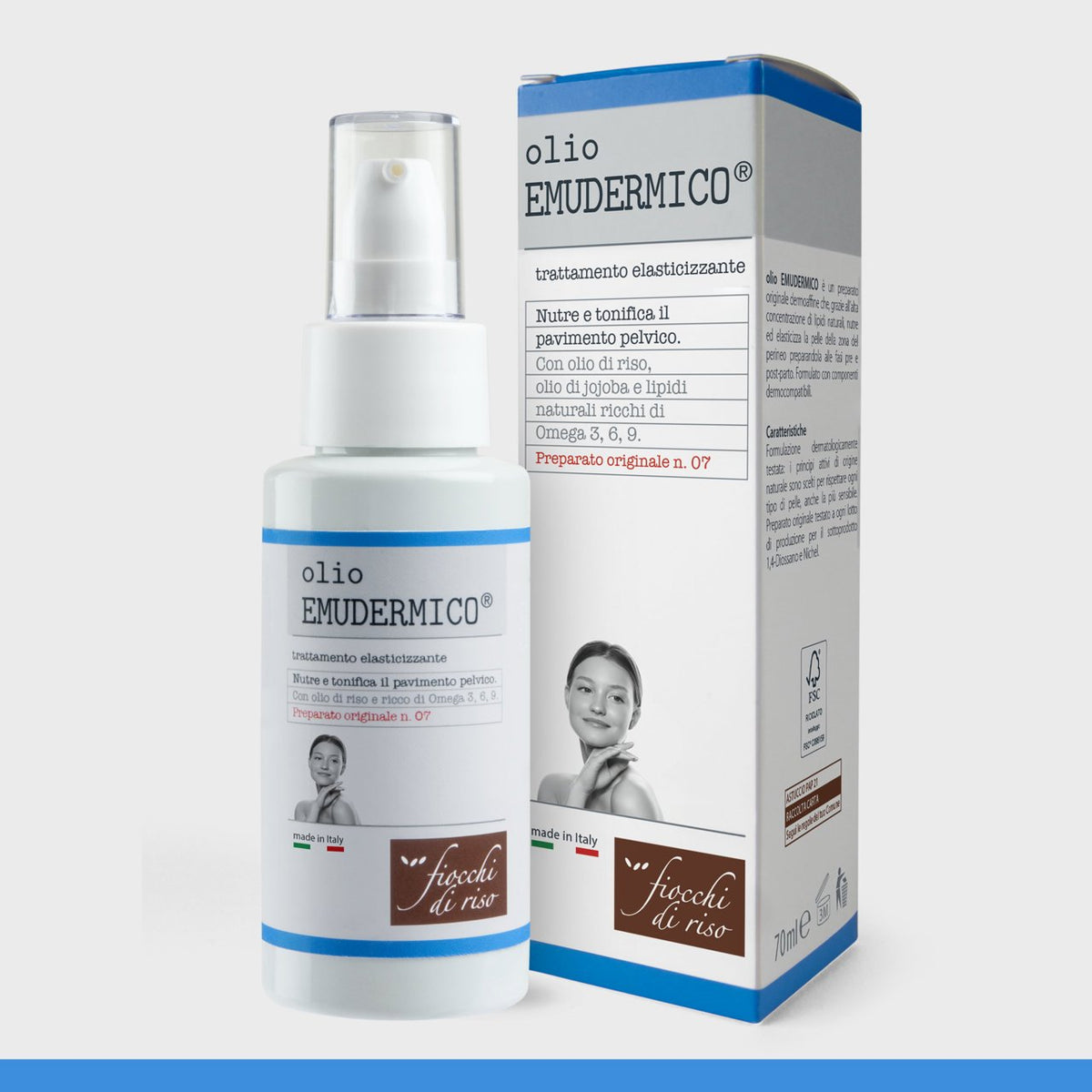 Olio emudermico 70ml – elasticizzante Fiocchi di Riso