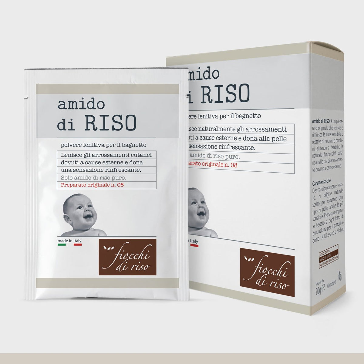 Amido di riso in polvere 100g – lenitivo Fiocchi di Riso