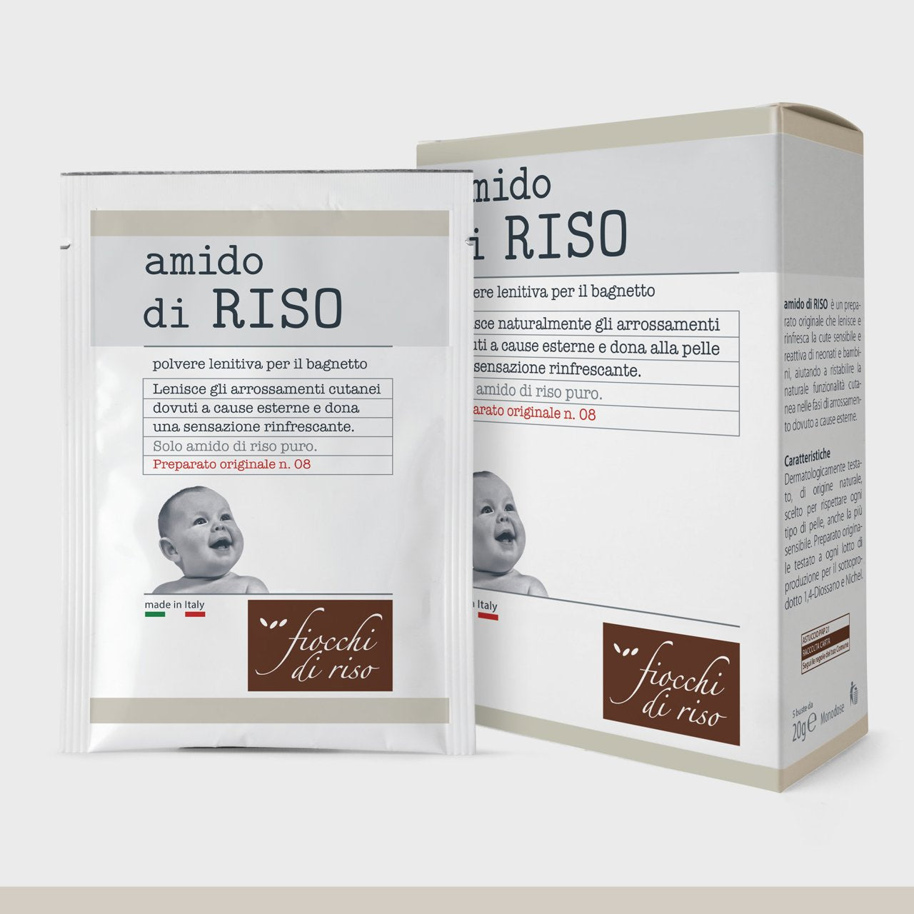 Amido di riso in polvere 100g – lenitivo Fiocchi di Riso