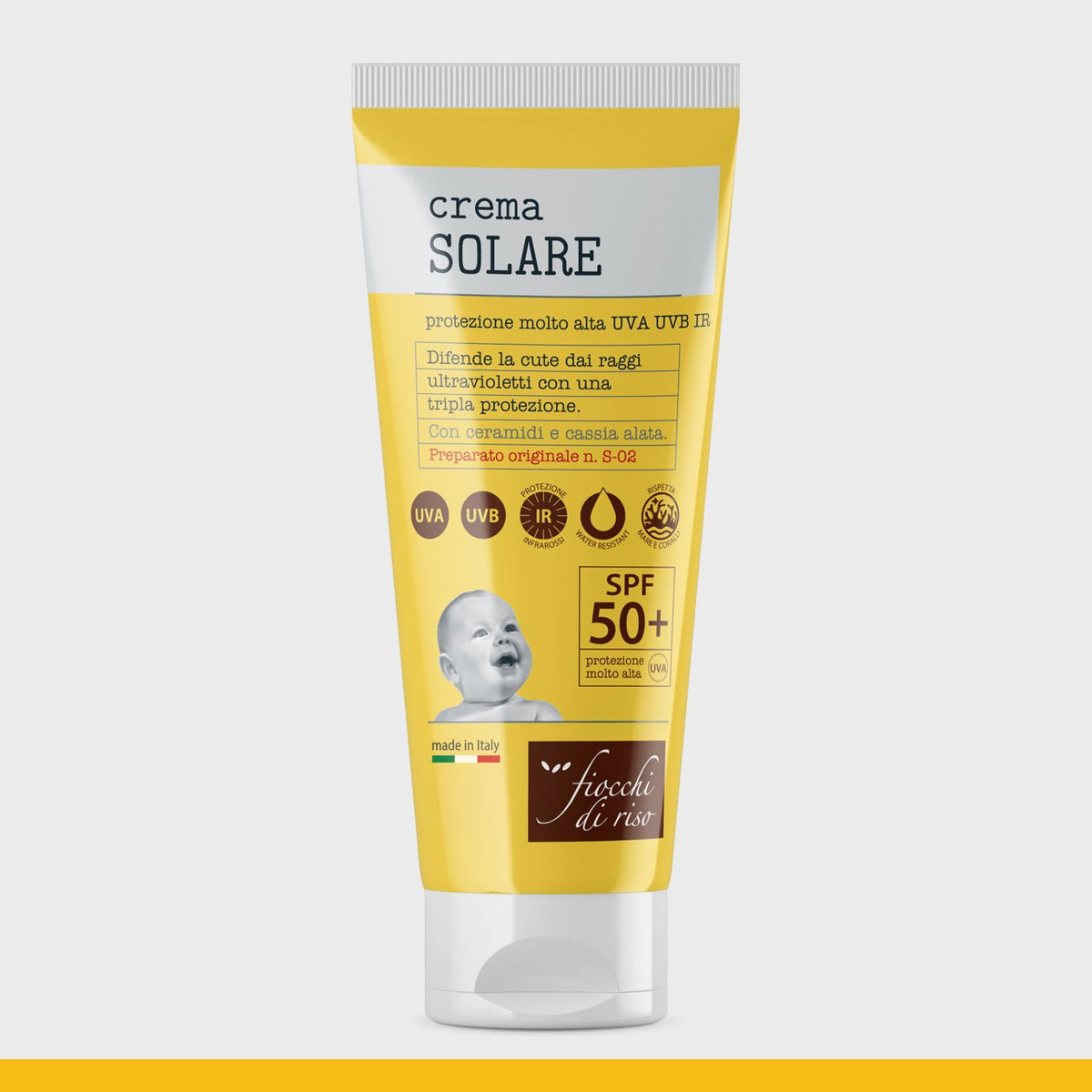 Crema solare 50+ 100ml – tubo Fiocchi di Riso