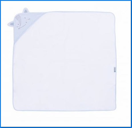 Asciugamano con cappuccio spugna azzurro 90/90 c KikkaBoo