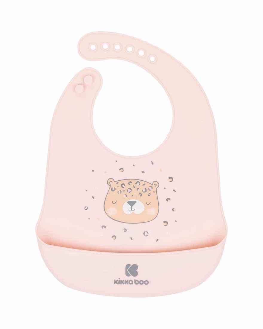 Bavaglino silicone savana rosa| KikkaBoo