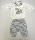 Completo 2 pezzi con pantalone a quadri