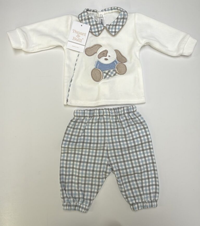 Completo 2 pezzi con pantalone a quadri
