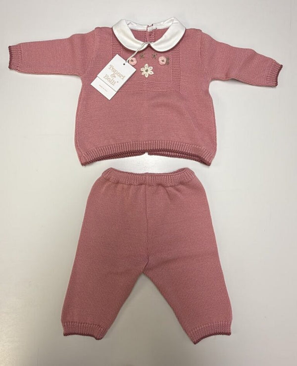 Completo 2 pezzi rosa malva