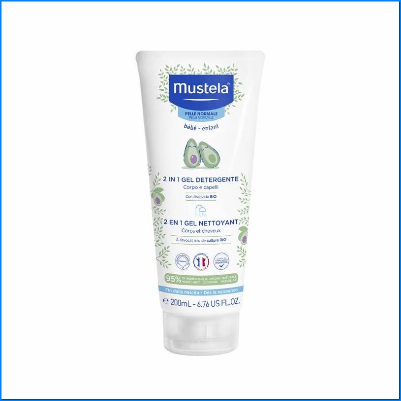 2 in 1 gel detergente 200 ml Mustela