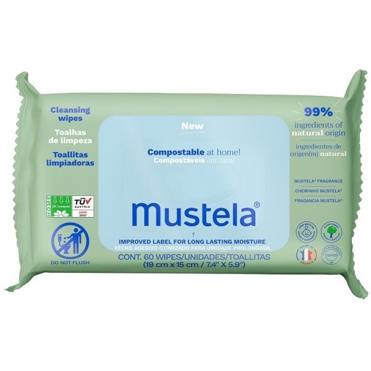 Salviette profumate compostabili 60 pezzi Mustela