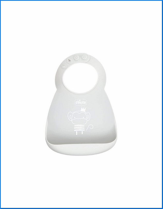 Bavaglino silicone con tasca blu Chicco