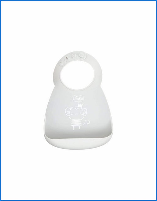 Bavaglino silicone con tasca blu Chicco