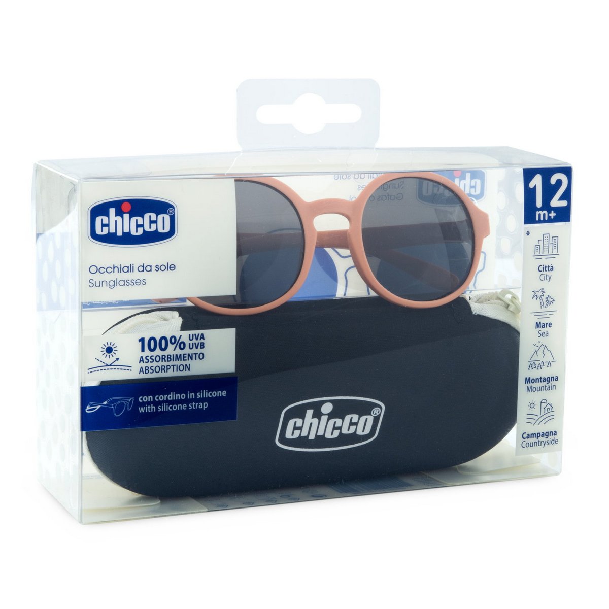 Occhiale 12m+ arancio lenti fume’ Chicco