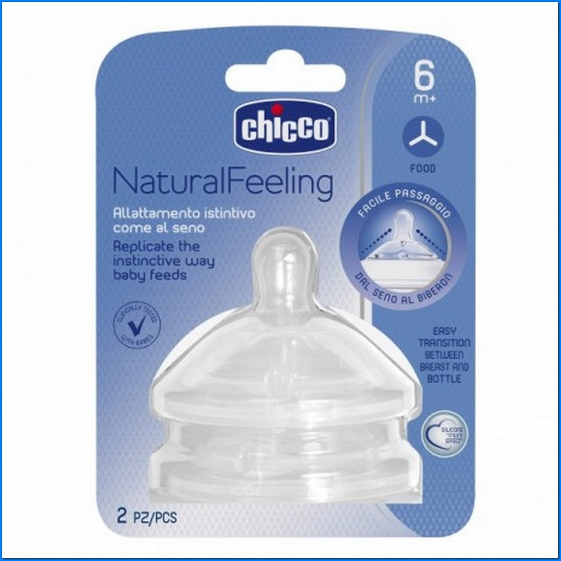 2 tettarelle naturalfeeling 6m+ f pappa Chicco