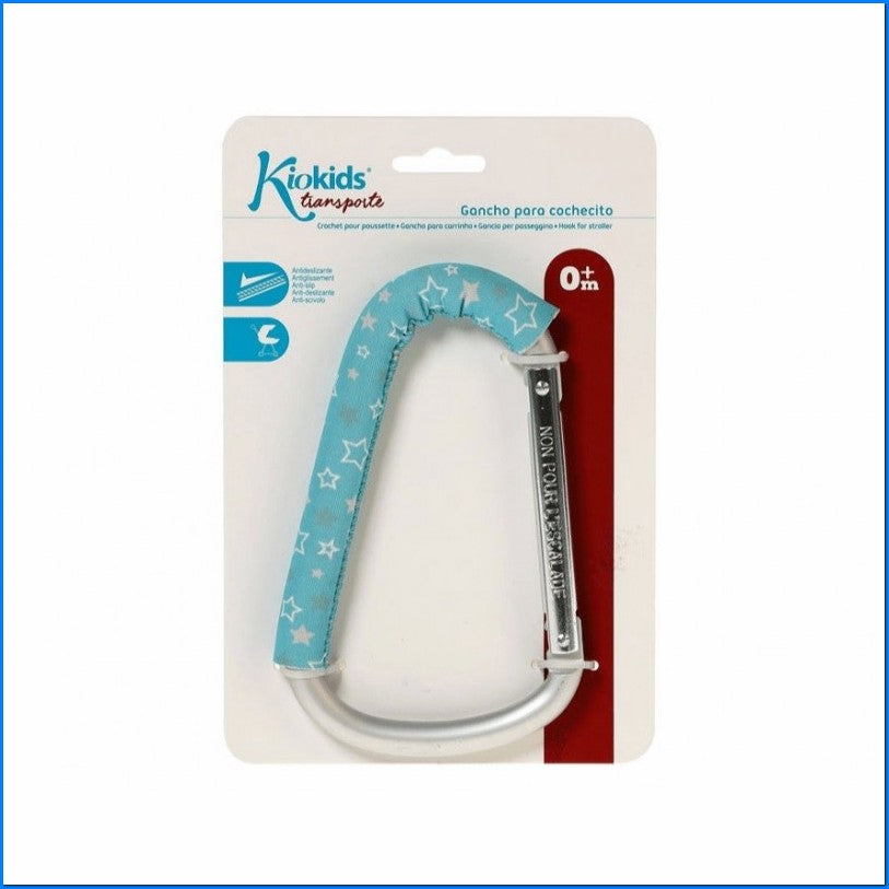 Gancio per passeggino azzurro