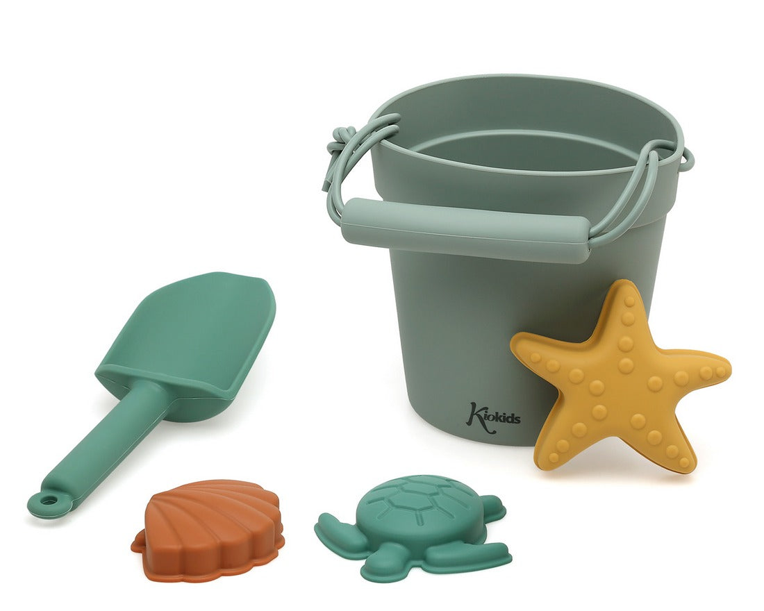 Set secchio spiaggia verde Kiokids
