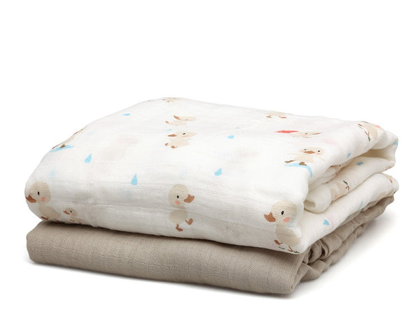 Set 2 mussoline paperella beige Kiokids