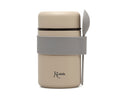 Thermos pappa in acciaio inossidabile con cucchiaio beige Kiokids