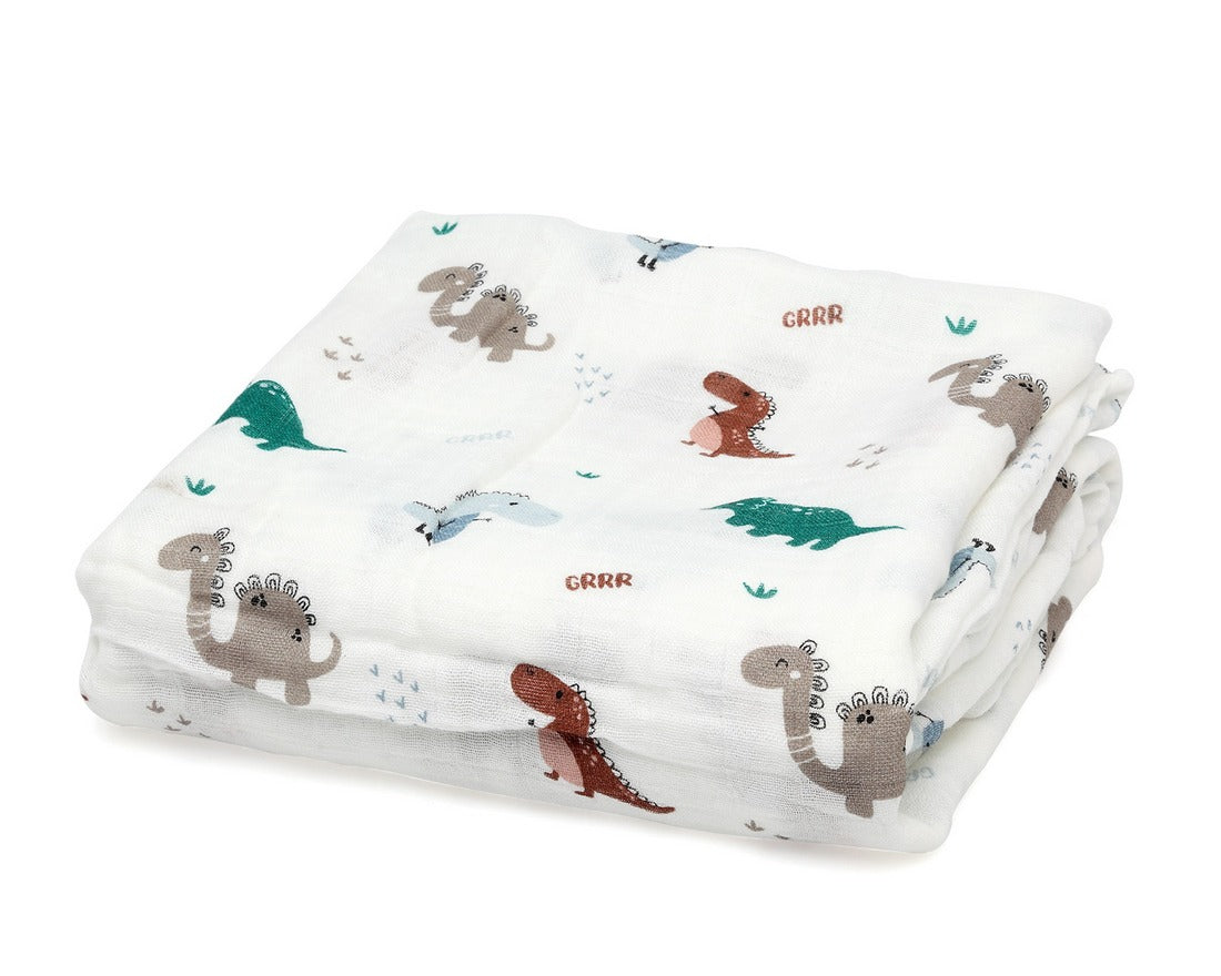 Mussolina con stampa animaletti Kiokids