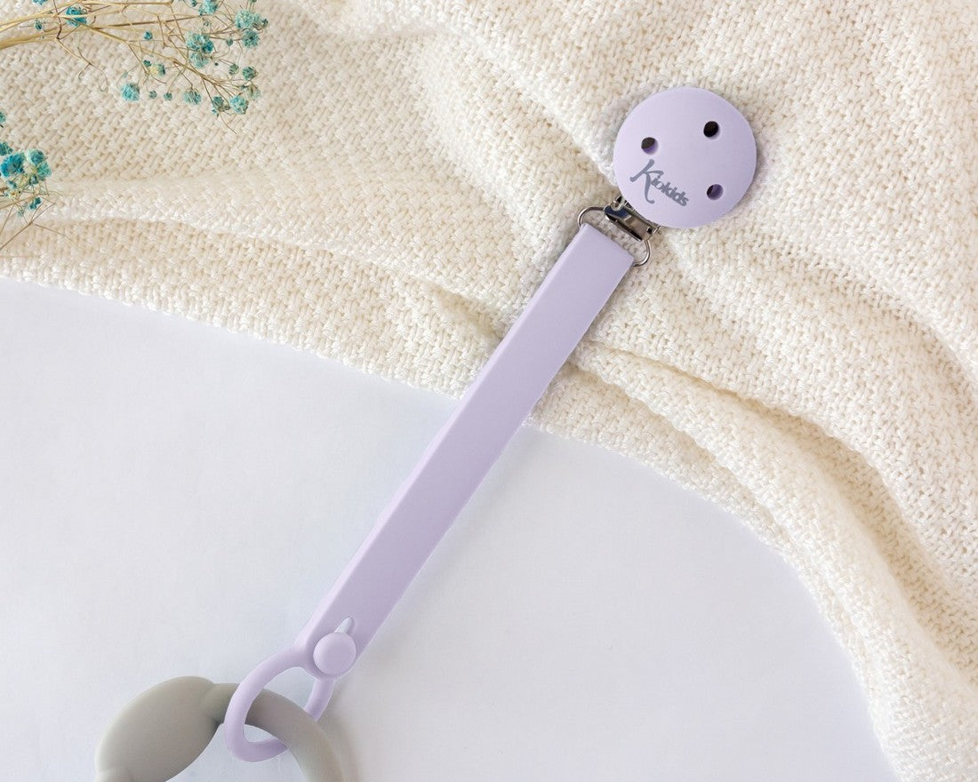 Clip salvasucchietto silicone lavanda KioKids