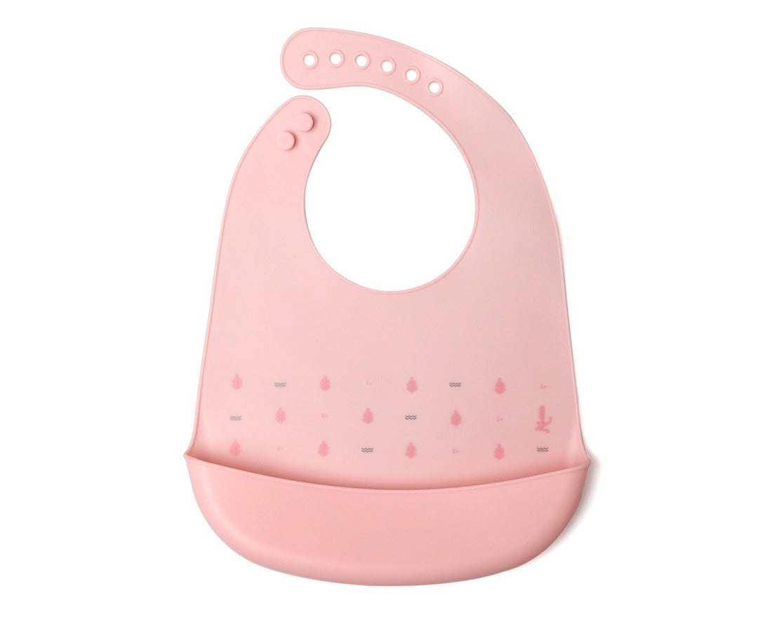 Bavaglino in silicone rosa Kiokids