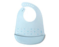 Bavaglino in silicone azzurro Kiokids