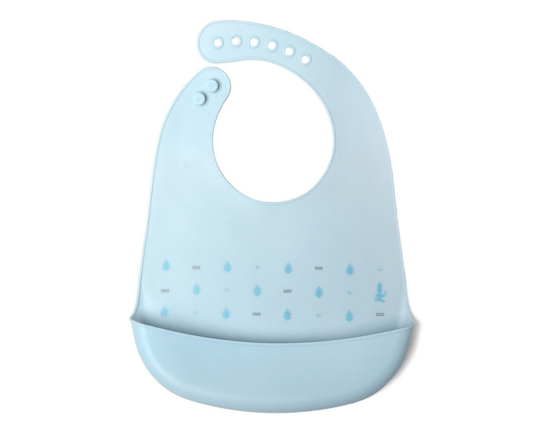 Bavaglino in silicone azzurro Kiokids
