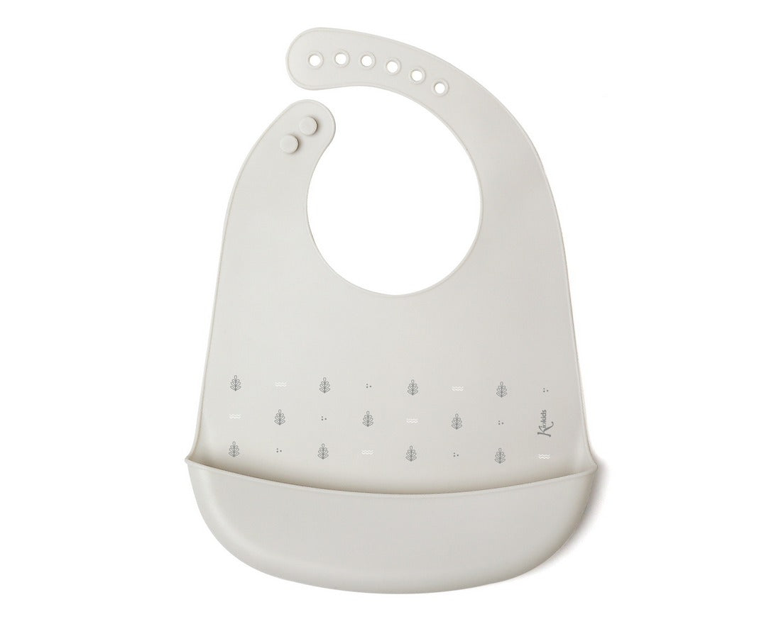 Bavaglino in silicone grigio Kiokids