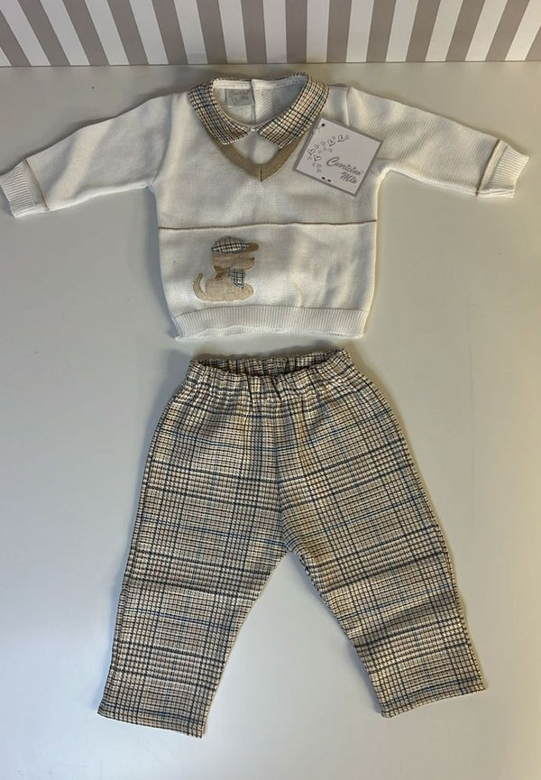 Completino 2 pz con pantalone quadrettato