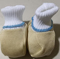 Babbucce in filato caldo bianca e beige
