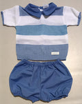 Maglia blu neonato
