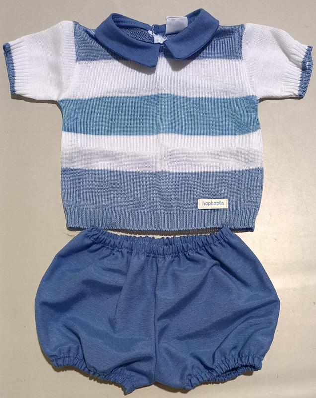 Maglia blu neonato