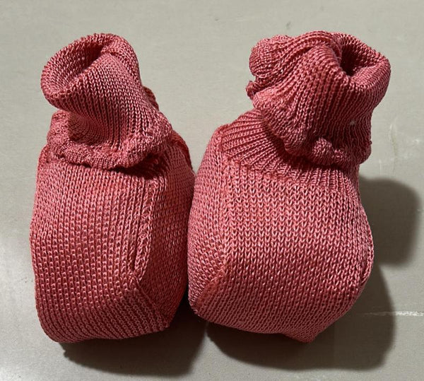 Babbucce in filato caldo rosa