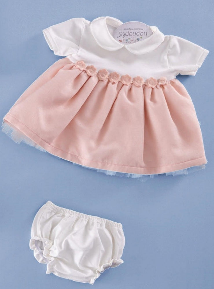 Vestitino con culotte ricamo fiorellini