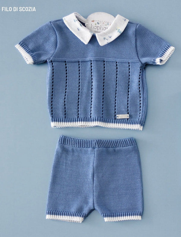 Completo 2 pz in maglia blu