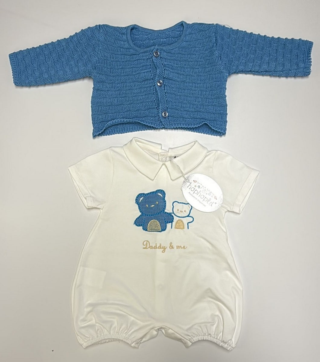 Completo pagliaccetto con cardigan