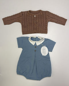 Completo pagliaccetto con cardigan