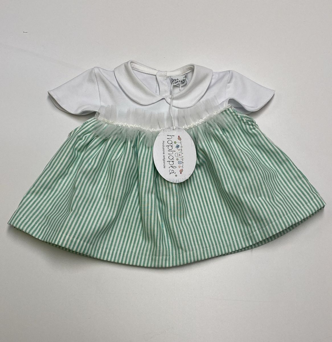 Vestitino bianco e verde