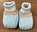 Babbucce azzurre e beige