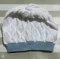 Cappellino in maglina bianco e azzurro