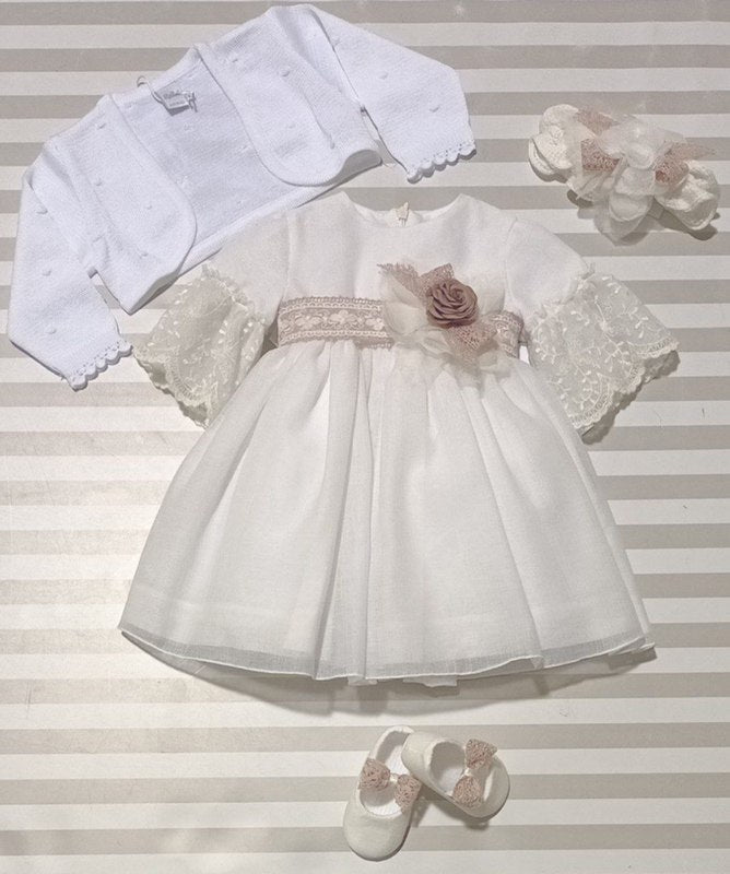 Set abito cerimoniale, cardigan e fascetta