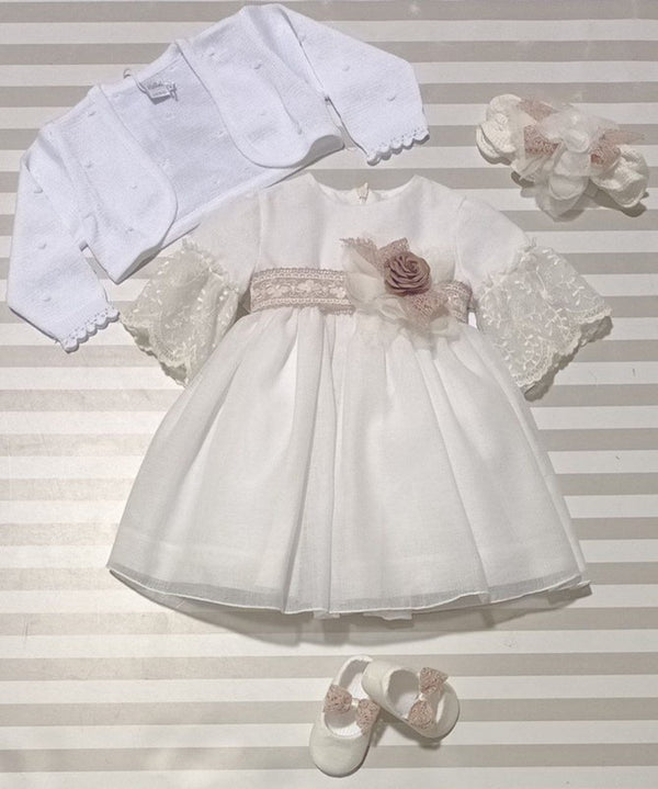Set abito cerimoniale, cardigan e fascetta