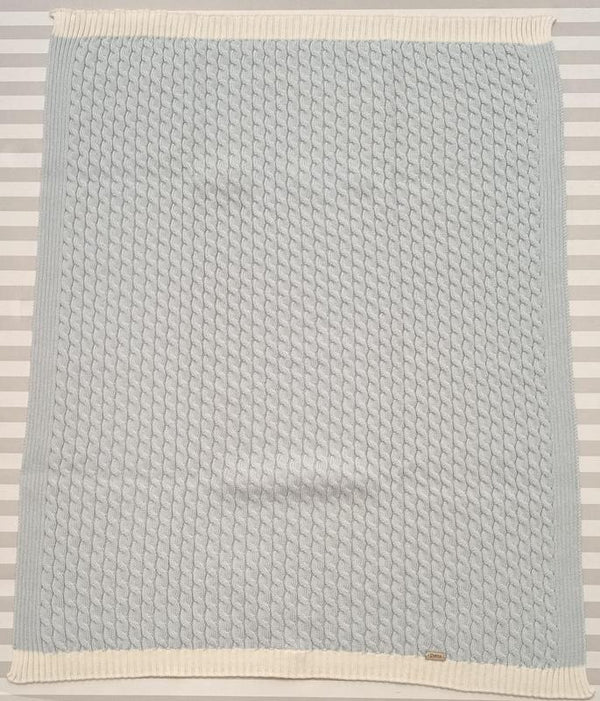 Copertina a trecce azzurra
