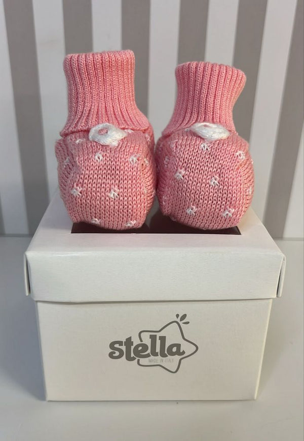 Babbucce rosa con rosellina bianca