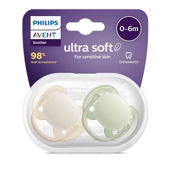 2 succhietti ultra soft 0-6m mixed Avent