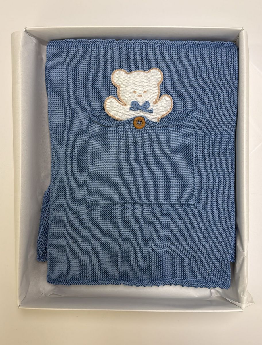 Copertina in caldo cotone blu