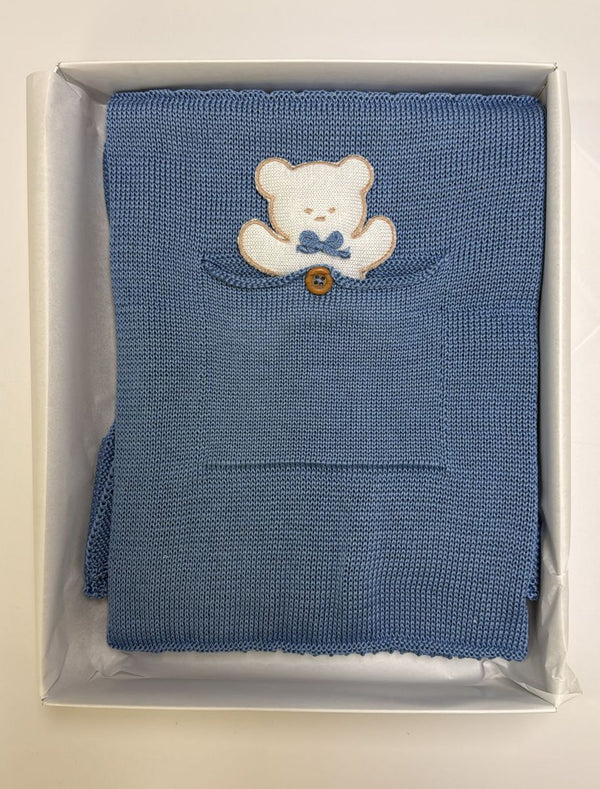 Copertina in caldo cotone blu