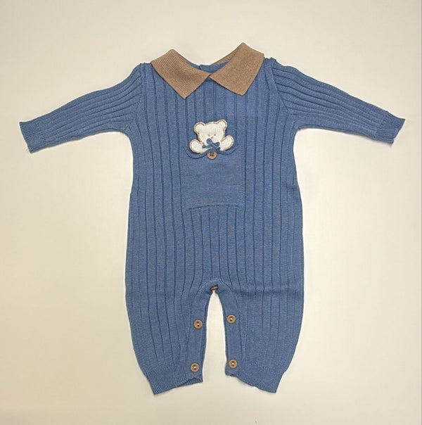 Tutina per neonato in caldo cotone blu
